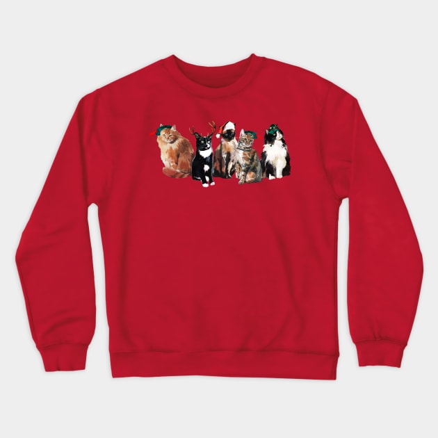 Christmas Cats Crewneck Sweatshirt by Wintrly